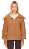 Varley Vine Half Zip Sweatshirt In Rawhide