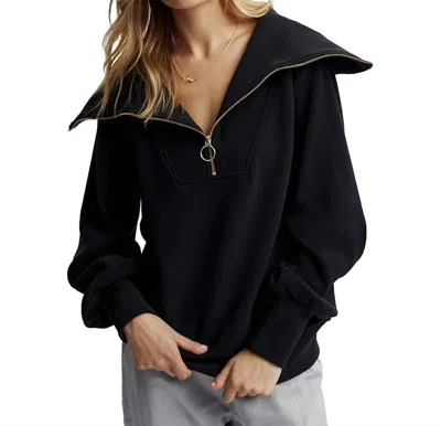 Varley Vine Half Zip Sweatshirt In Black