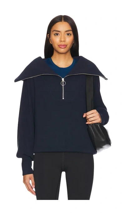 Varley Pullover Mit Kurzem Reissverschluss Vine In Navy