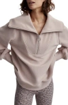 Varley Vine Ottoman Half Zip Pullover In Gray