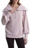 Varley Vine Ottoman Half Zip Pullover In Burnished Lilac