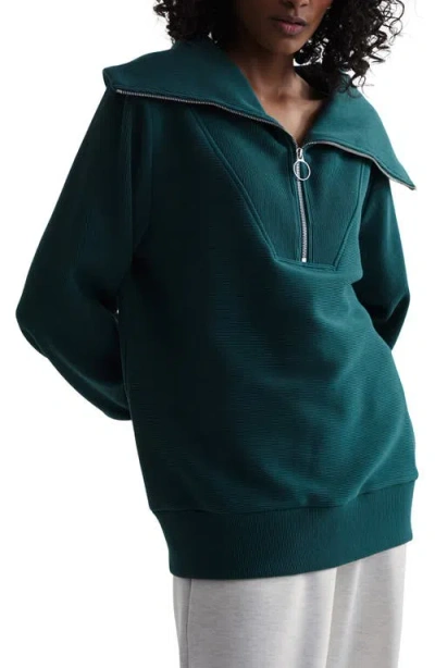 Varley Vine Ottoman Half Zip Pullover In Conifer