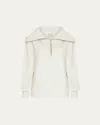 Varley Catherine Half Zip Sweatshirt In Ivory