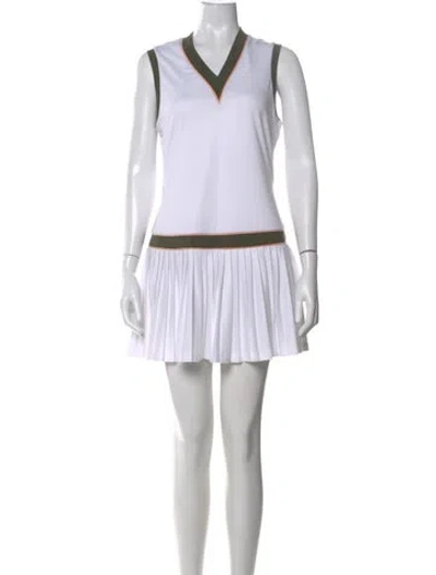 Pre-owned Varley V-neck Mini Dress In Multi