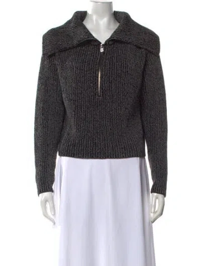 Pre-owned Varley V-neck Sweater In Black