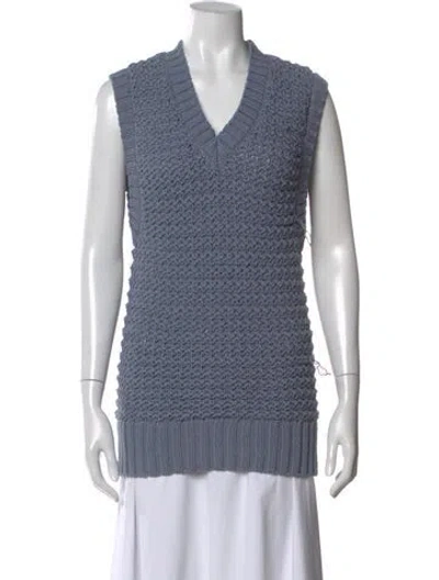 Pre-owned Varley V-neck Sweater In Blue