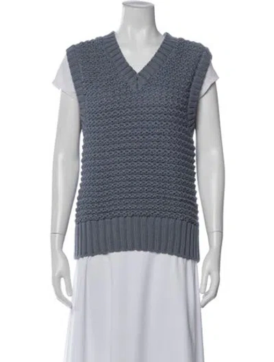 Pre-owned Varley V-neck Sweater In Blue