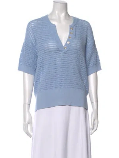 Pre-owned Varley V-neck Sweater In Blue