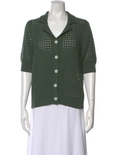 Pre-owned Varley V-neck Sweater In Green