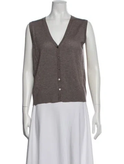 Pre-owned Varley V-neck Sweater In Grey