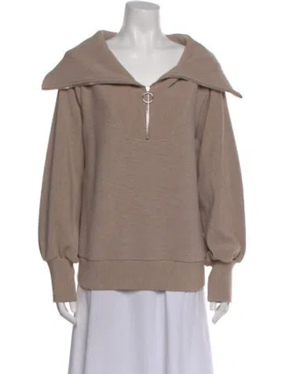 Pre-owned Varley V-neck Sweater In Neutral