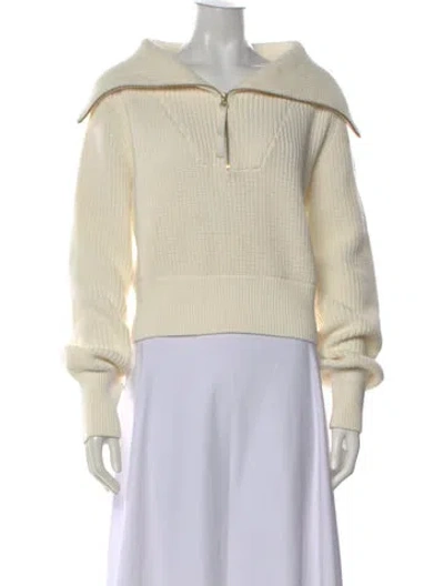 Pre-owned Varley V-neck Sweater In Neutral