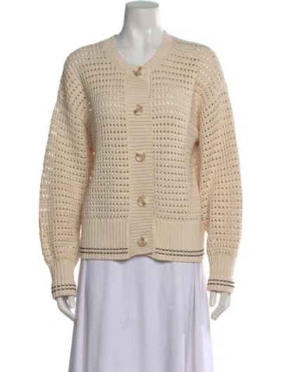 Pre-owned Varley V-neck Sweater In Neutral