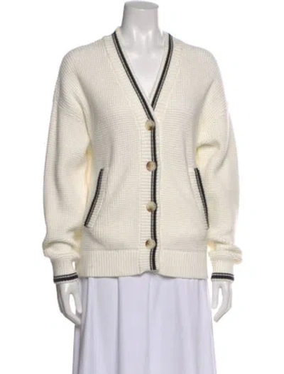 Pre-owned Varley V-neck Sweater In Neutral