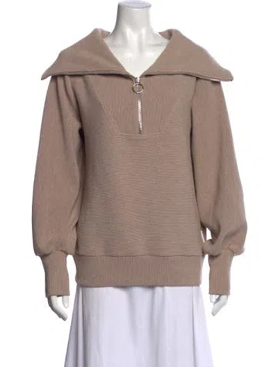 Pre-owned Varley V-neck Sweater In Neutral