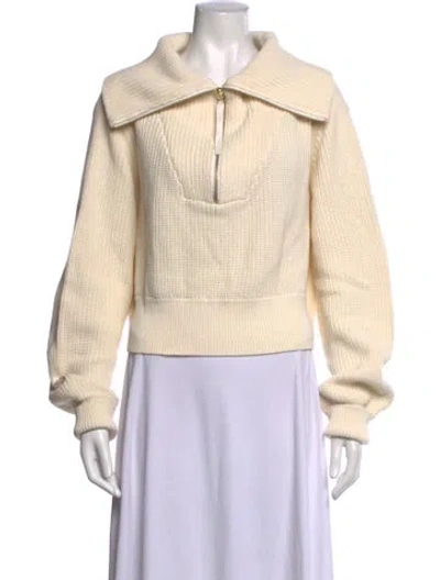 Pre-owned Varley V-neck Sweater In Neutrals