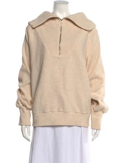 Pre-owned Varley V-neck Sweater In Neutrals