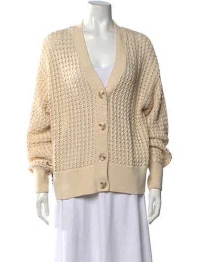 Pre-owned Varley V-neck Sweater In Neutrals