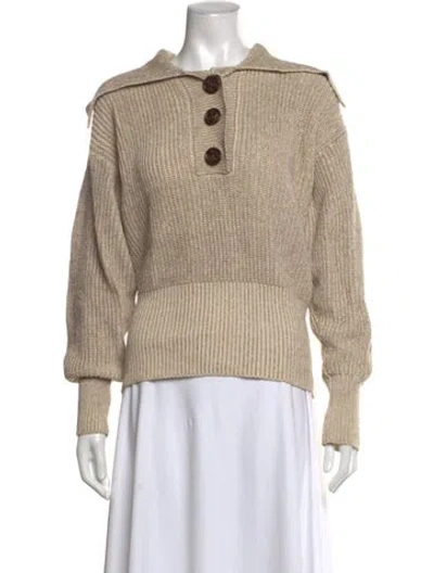 Pre-owned Varley V-neck Sweater In Neutrals