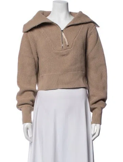 Pre-owned Varley V-neck Sweater In Neutrals