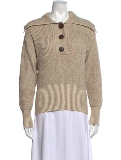 Pre-owned Varley V-neck Sweater In Neutrals