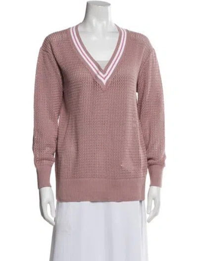 Pre-owned Varley V-neck Sweater In Pink