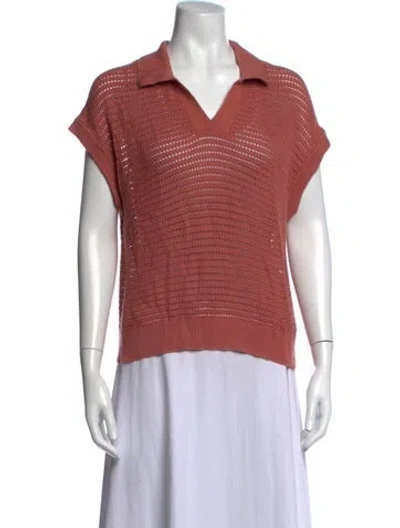 Pre-owned Varley V-neck Sweater In Pink