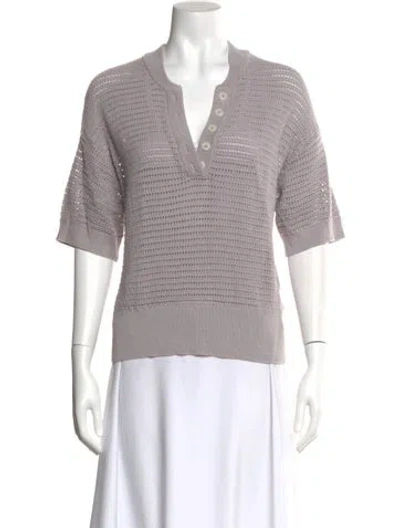 Pre-owned Varley V-neck Sweater In Purple