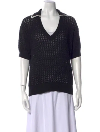 Pre-owned Varley V-neck Sweater W/ Tags In Black