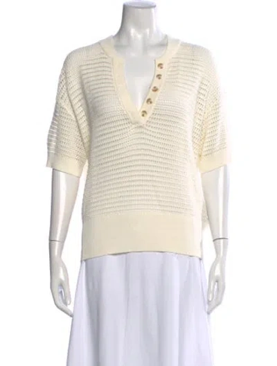 Pre-owned Varley V-neck Sweater W/ Tags In Neutrals
