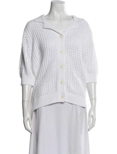 Pre-owned Varley V-neck Sweater In White