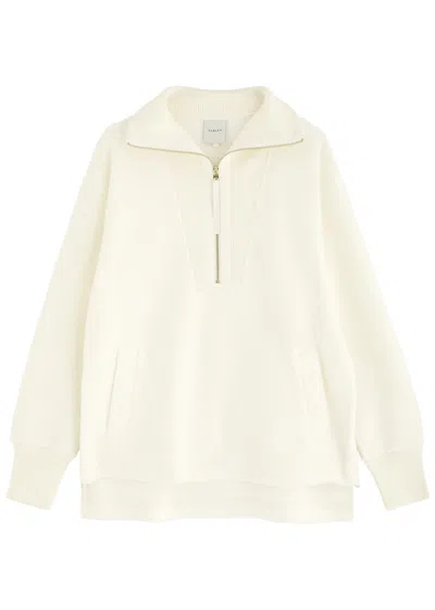 Varley Wallace Half-zip Fleece Sweatshirt In Cream
