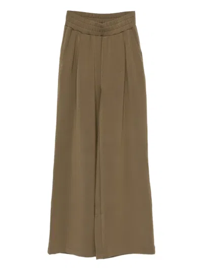Varley Wide Leg Performance Trousers In Brown