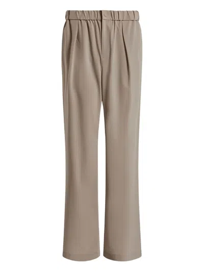 Varley Wide-leg Pleated Trousers In Neutral