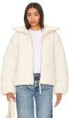 Varley Wilkins Sherpa Puffer Jacket In Sandshell