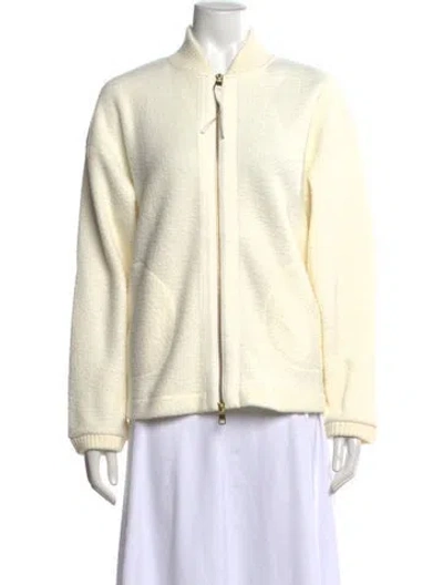 Pre-owned Varley Willmont Patch Pocket Fleece Mock Neck Sweater In Neutrals