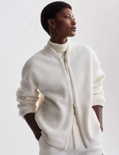 Varley Willmont Patch Pocket Fleece In White