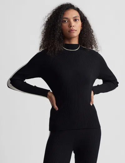 Varley Wilshire Mock Neck Knit In Black