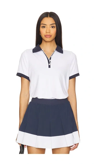 Varley Wisley Performance Polo Top In White