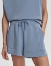 Varley Atrium Drawstring Shorts In Blue