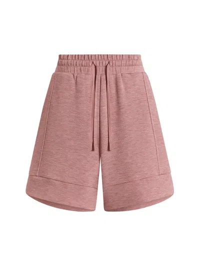 Varley Women's Atrium Jersey Drawstring Shorts In Pink