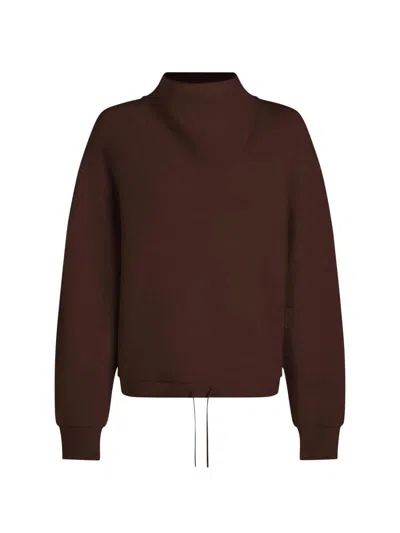 Varley Women's Betsy Melangé Cowl Sweatshirt In Brown