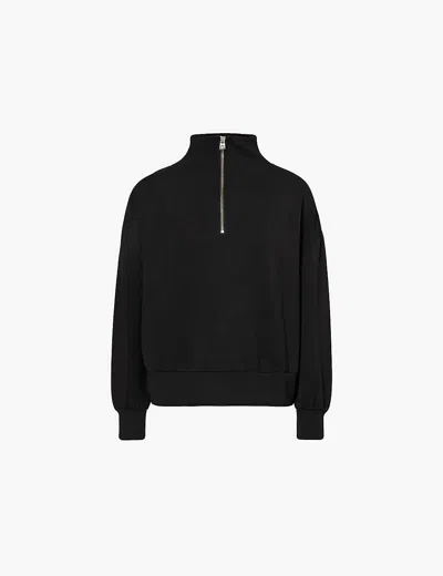 Varley Hawley Zip-up Sweatshirt In Black