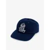 Varley Womens Blue Nights Noa Club Brand-embroidered Cotton Baseball Cap In Blue Nights