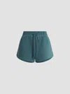 Varley Coulter High Waist Shorts In Blue