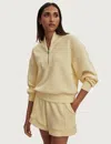 Varley Davidson Half Zip Sweatshirt In White