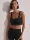 Varley Edris Sports Bra In Mono Feather In Black