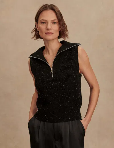 Varley Women's Hally Half-zip Rib Vest In Black