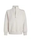 Varley Doublesoft Hawley Half-zip Sweatshirt In White