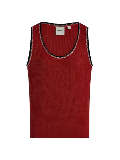 Varley Women's Higson Pointelle Cotton Tank In Red